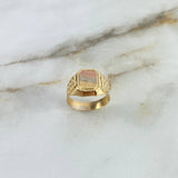 Anillo Sello 4.45gr / T9 1/2 / Cuadrado Tres Oros ©