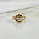 Anillo BV 3.3gr / T6 / Circones Blancos Oro Amarillo ©