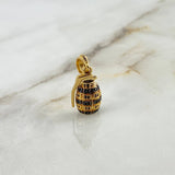 Dije Granada 4.5gr / 2.8cm / Circones Negros Oro Amarillo ©
