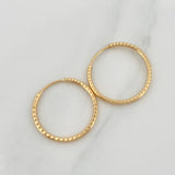 Candongas Aro Rayado 1.1 g / 1.5 cm Oro Amarillo 18K