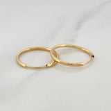Candongas Aro Rayado 1.1 g / 1.5 cm Oro Amarillo 18K