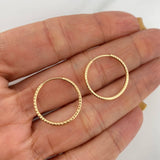 Candongas Aro Rayado 1.1 g / 1.5 cm Oro Amarillo 18K