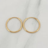 Candongas Mini Aro 0.8 g / 1.5 cm Oro Amarillo 18K