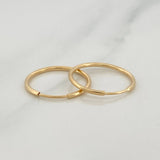Candongas Mini Aro 0.8 g / 1.5 cm Oro Amarillo 18K