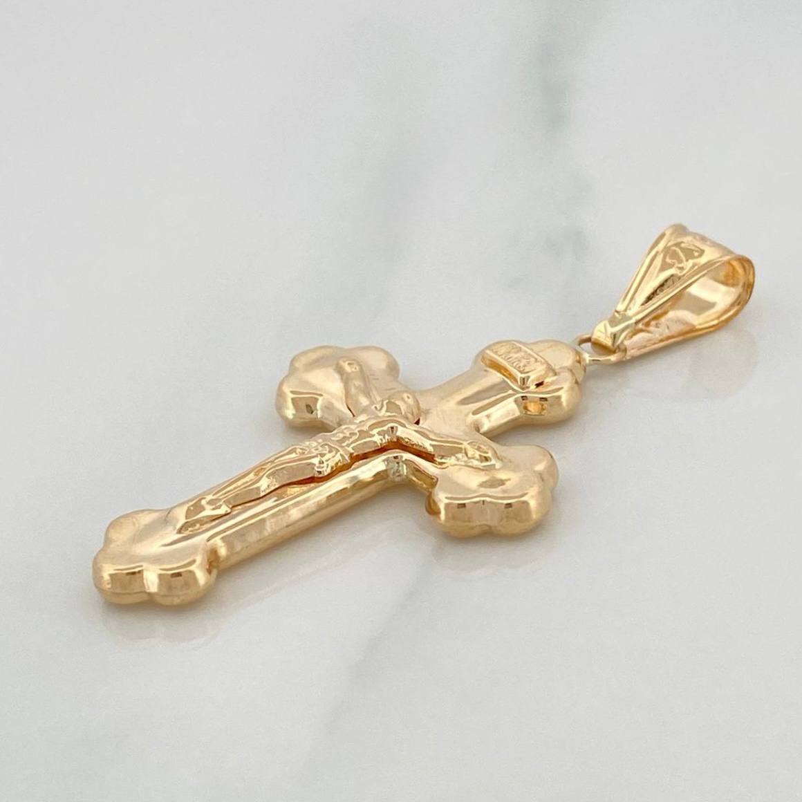 Dije Cruz Cristo 1.9 g / 4 cm Oro Amarillo 18K
