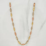 Tobillera Rustica Cilindro 3.35 g / 25 cm / 2.7 mm Tres Oros 18K