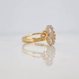 Anillo Infinito 2.4g / T7 Dos Oros Amarillo Blanco 18K