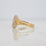 Anillo Infinito 2.4g / T7 Dos Oros Amarillo Blanco 18K