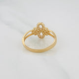 Anillo Infinito 2.4g / T7 Dos Oros Amarillo Blanco 18K