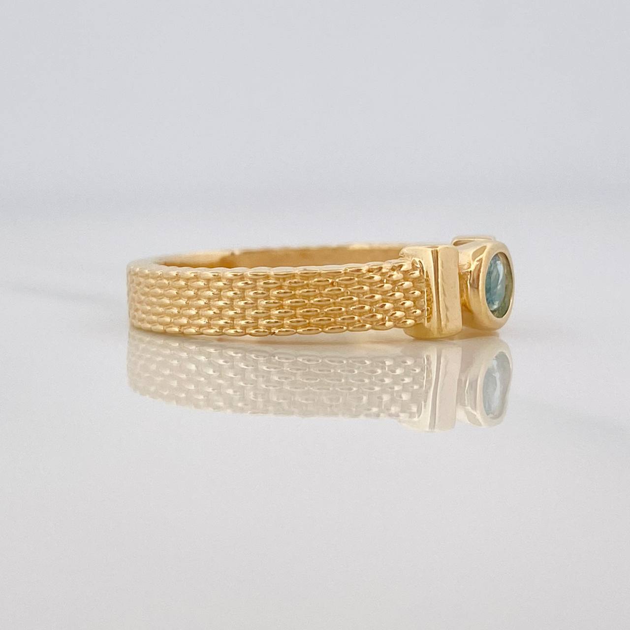 Anillo Halo Correa 3.7g / T6 Oro Amarillo 18K