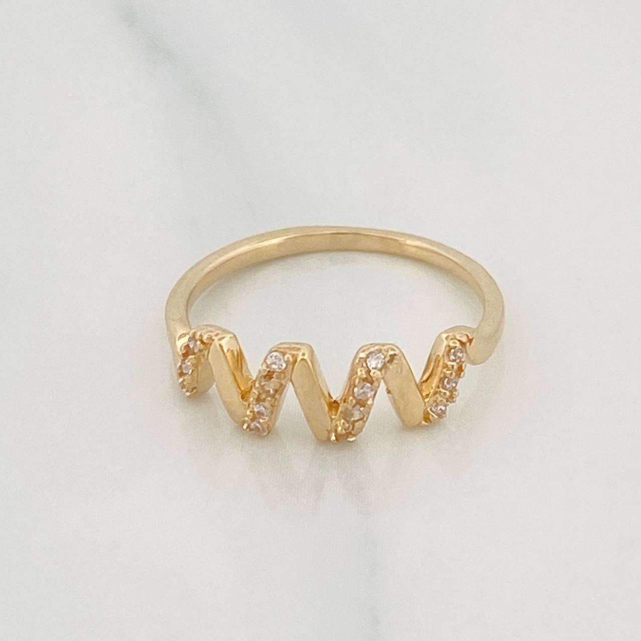 Anillo Zig Zag 1.85g / T5 Oro Amarillo 18K