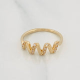 Anillo Zig Zag 1.85g / T5 Oro Amarillo 18K