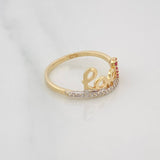 Anillo Love 1.95g / T7 Dos Oros Amarillo Blanco 18K