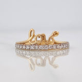 Anillo Love 1.65g / T6 Dos Oros Amarillo Blanco 18K