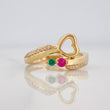 Anillo Corazon 2.45g / T7 Oro Amarillo 18K