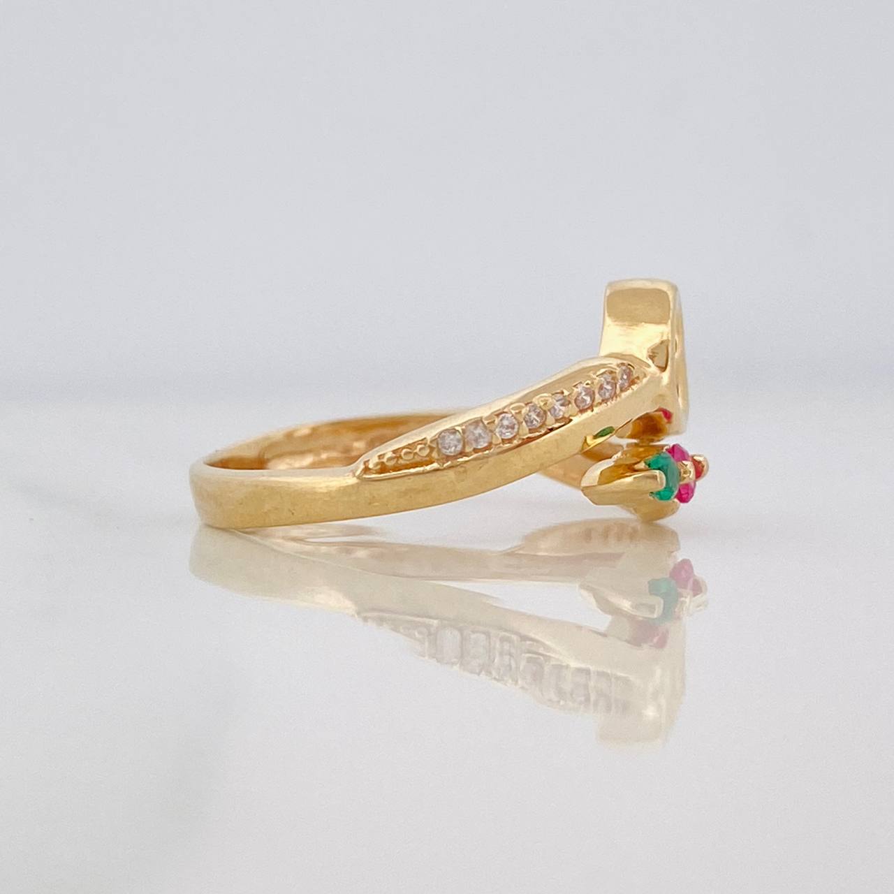 Anillo Corazon 2.45g / T7 Oro Amarillo 18K