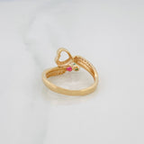 Anillo Corazon 2.45g / T7 Oro Amarillo 18K
