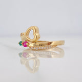 Anillo Corazon 2.45g / T7 Oro Amarillo 18K