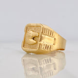 Anillo Sello Caballo 4g / T10 Oro Amarillo 18K