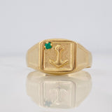 Anillo Sello Ancla 2.05g / T11 Oro Amarillo 18K