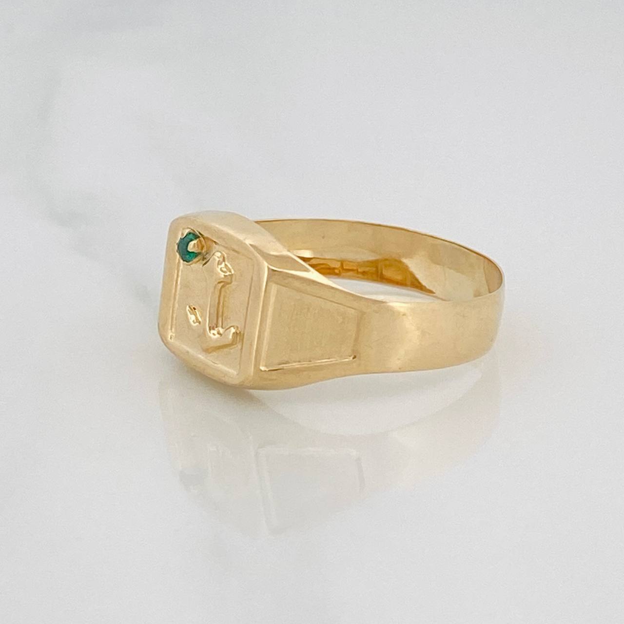 Anillo Sello Ancla 2.05g / T11 Oro Amarillo 18K
