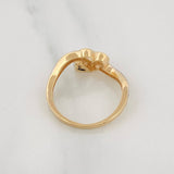 Anillo Corazon 2.35g / T5 3/4 Dos Oros Amarillo Blanco 18K