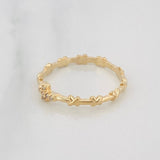 Anillo Cruz 1.8g / T8 1/4 Oro Amarillo 18K