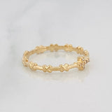 Anillo Cruz 1.8g / T8 1/4 Oro Amarillo 18K