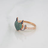 Anillo Corazon Devil 2.65g / T8 Tres Oros 18K