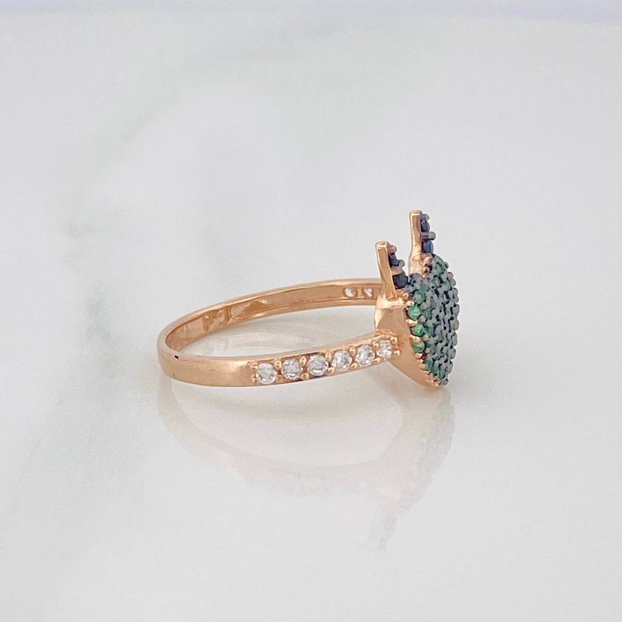 Anillo Corazon Devil 2.65g / T8 Tres Oros 18K