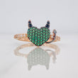 Anillo Corazon Devil 2.65g / T8 Tres Oros 18K