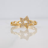 Anillo Estrella 1.5g / T6 3/4 Oro Amarillo 18K