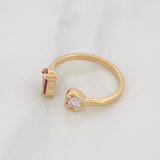 Anillo Corazones 2.7g / T5 3/4 Oro Amarillo 18K