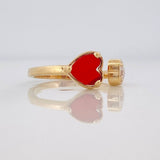Anillo Corazones 2.7g / T5 3/4 Oro Amarillo 18K