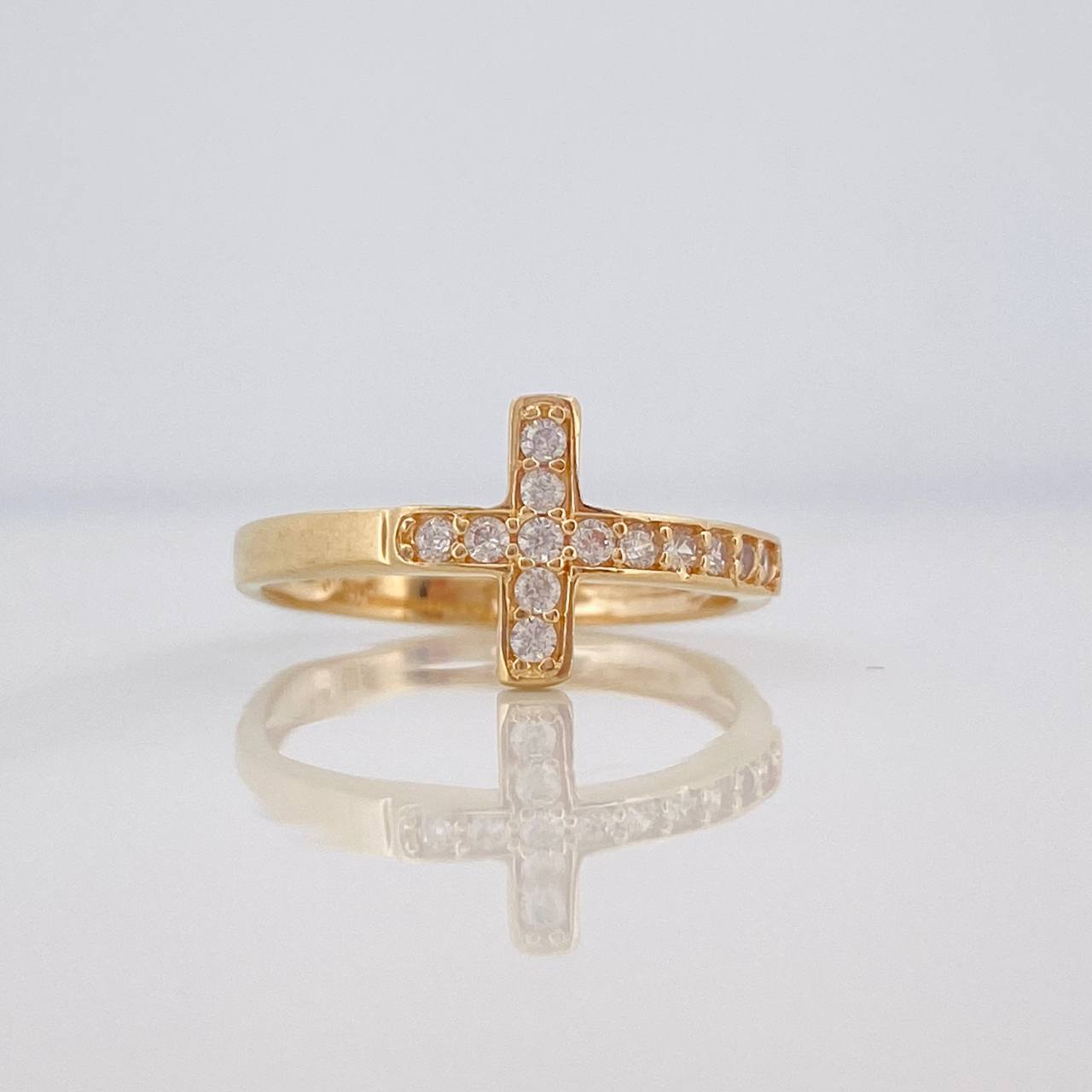 Anillo Cruz 1.8g / T6 Oro Amarillo 18K
