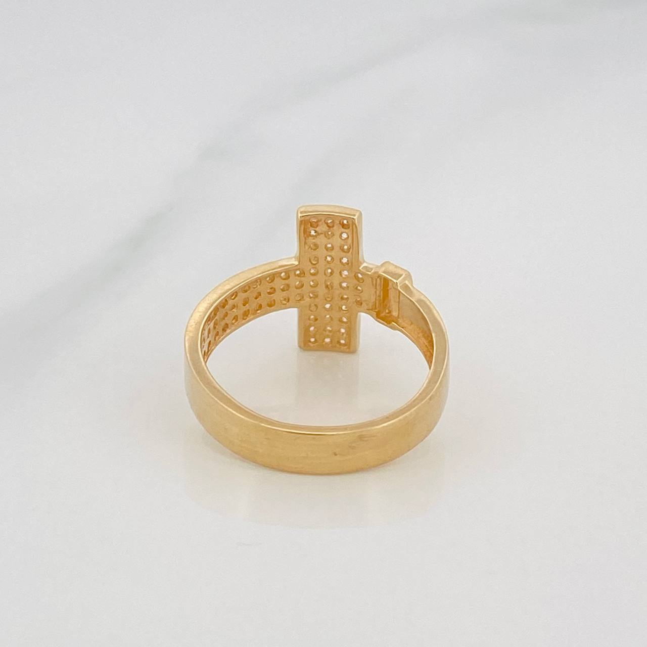 Anillo Cruz 3.65g / T6 3/4 Oro Amarillo 18K