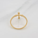 Anillo Cruz 1.7g / T6 1/4 Oro Amarillo 18K