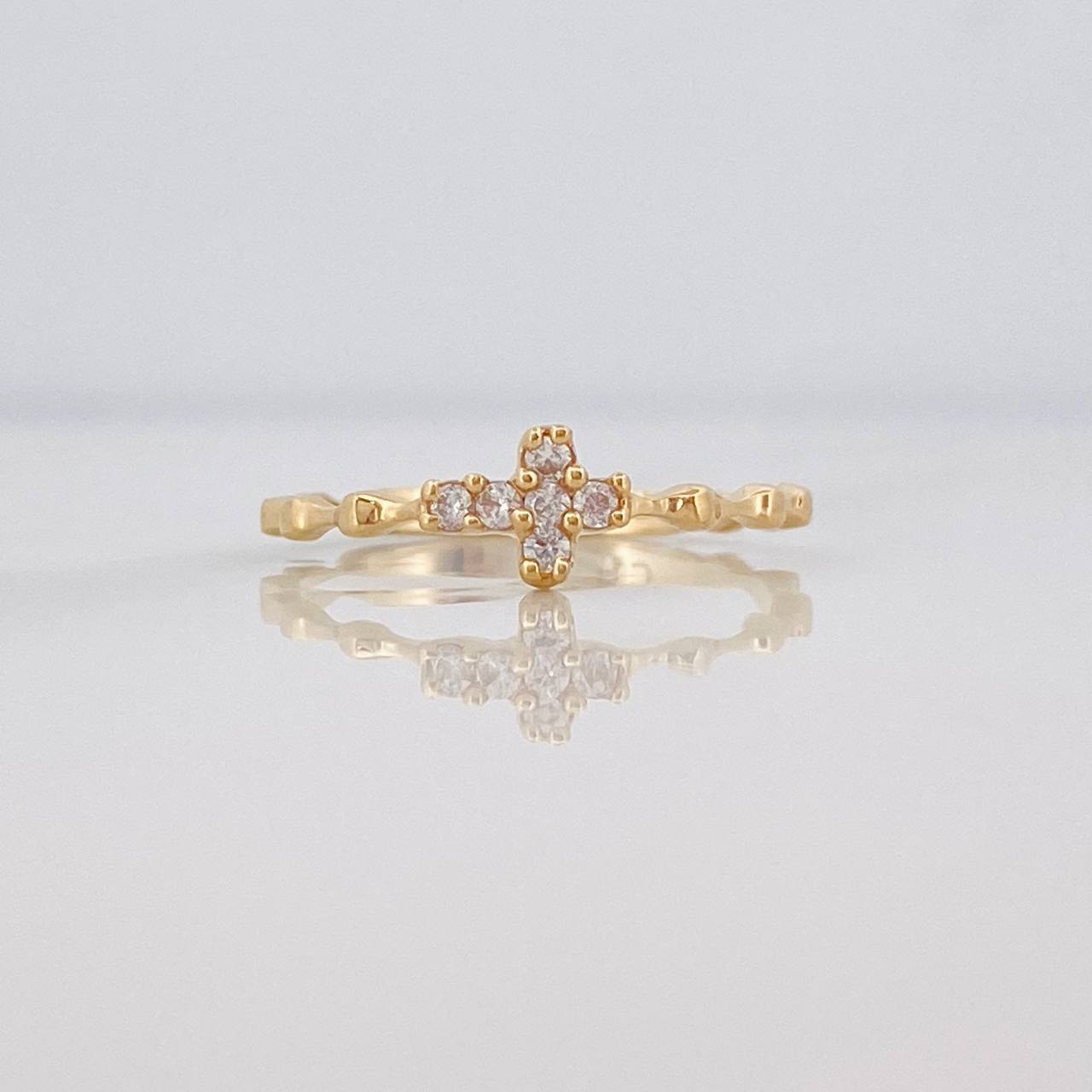 Anillo Cruz 1.15g / T5 1/4 Oro Amarillo 18K