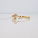 Anillo Cruz 1.15g / T5 1/4 Oro Amarillo 18K