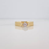 Anillo Solitario Puente 3.35g / T7 1/4 Oro Amarillo 18K