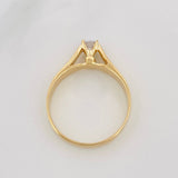 Anillo Solitario Puente 3.35g / T7 1/4 Oro Amarillo 18K