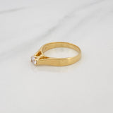 Anillo Solitario Puente 3.35g / T7 1/4 Oro Amarillo 18K