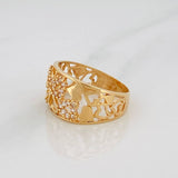 Anillo Corazones 3.7g / T7 Oro Amarillo 18K