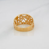 Anillo Corazones 3.7g / T7 Oro Amarillo 18K