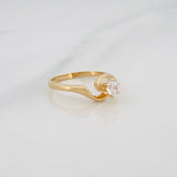 Anillo Solitario Ola 2.6g / T5 1/2 Oro Amarillo 18K