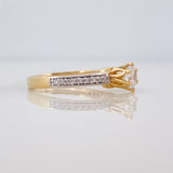 Anillo Solitario Churumbela 2.75g / T6 1/4 Dos Oros Amarillo Blanco 18K