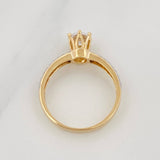 Anillo Solitario Churumbela 2.75g / T6 1/4 Dos Oros Amarillo Blanco 18K