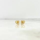 Topos Silueta Corazón 0.85gr / Circones Blancos Oro Amarillo ©