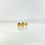 Topos Diamante 0.85gr / Circones Blancos Oro Amarillo *