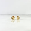 Topos Silueta Corazón 0.7gr / Circones Blancos Oro Amarillo ©